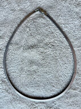 Vintage Italian Sterling Silver 925 Omega Necklace